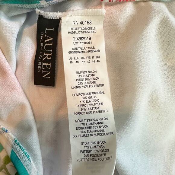 Lauren Ralph Lauren Off The Shoulder Tummy Control One Piece Swimsuit US 10 - Picture 3 of 9